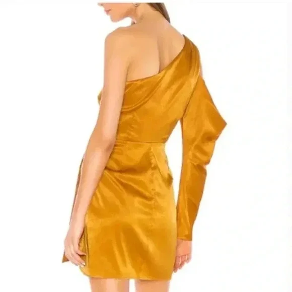Camila Coelho Stella mini dress in gold - Picture 2 of 14